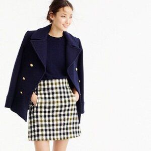 J. Crew Plaid Wool Skirt w/ Pockets